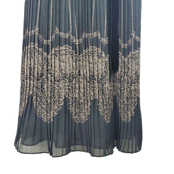 Ann Taylor LOFT Pleats Chiffon Velvet Dress 6 NWOT - Picture 5 of 7